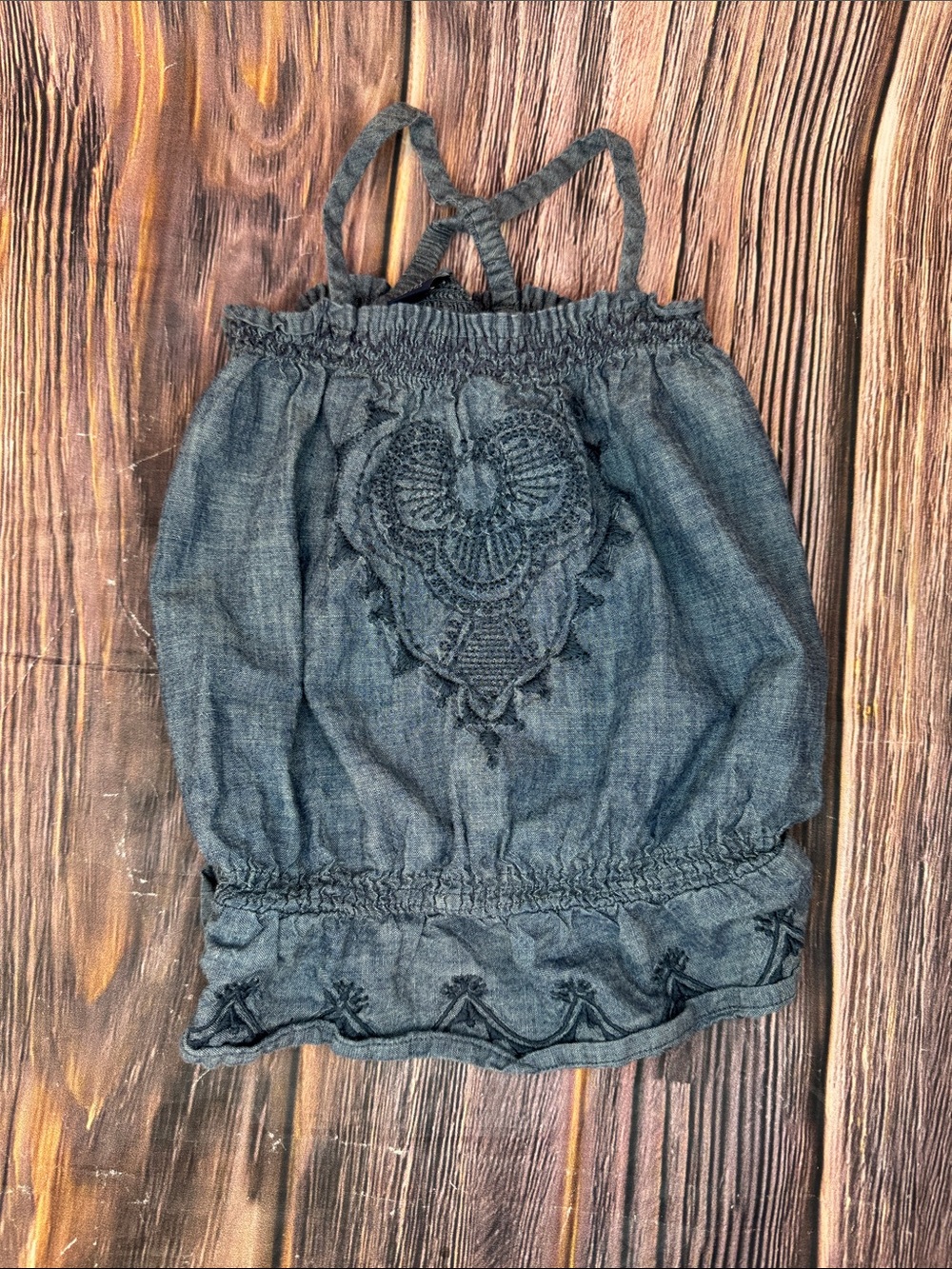 GAP - Blue Embroidered Top